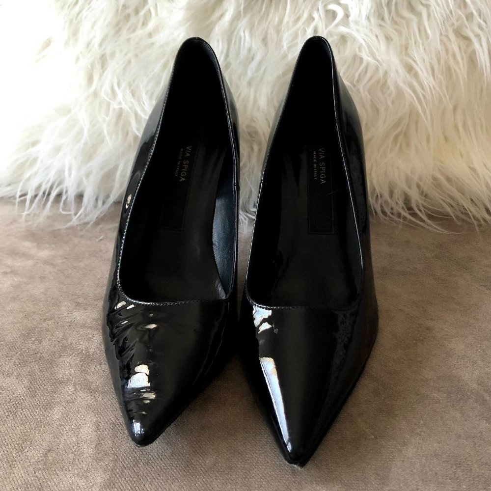 Via Spiga Nikole Leather Pointed Toe Pump